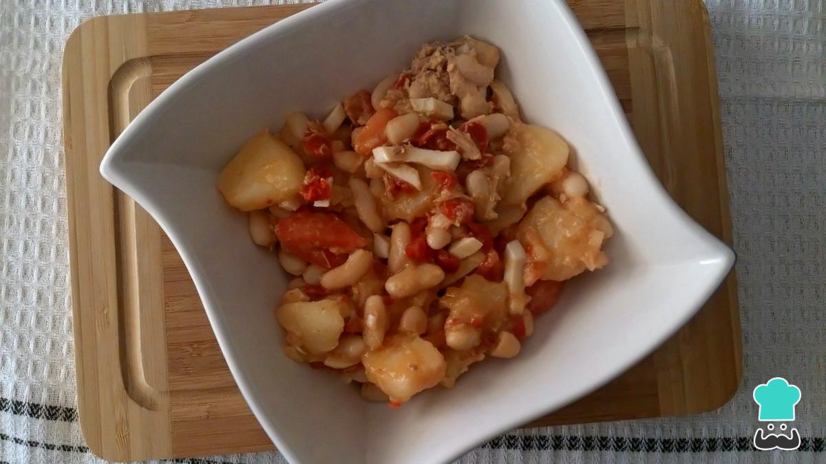 Receta de Ensalada de patatas y judías blancas