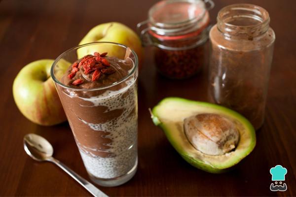 Batidos para aumentar masa muscular en piernas y glúteos - Batido de aguacate, cacao y proteína vegetal