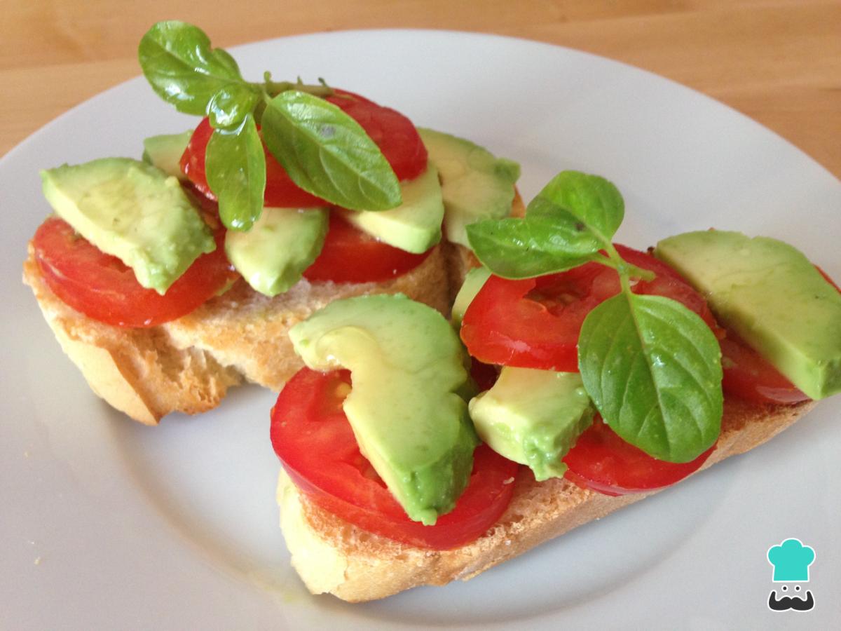Receta de Bruschetta con palta