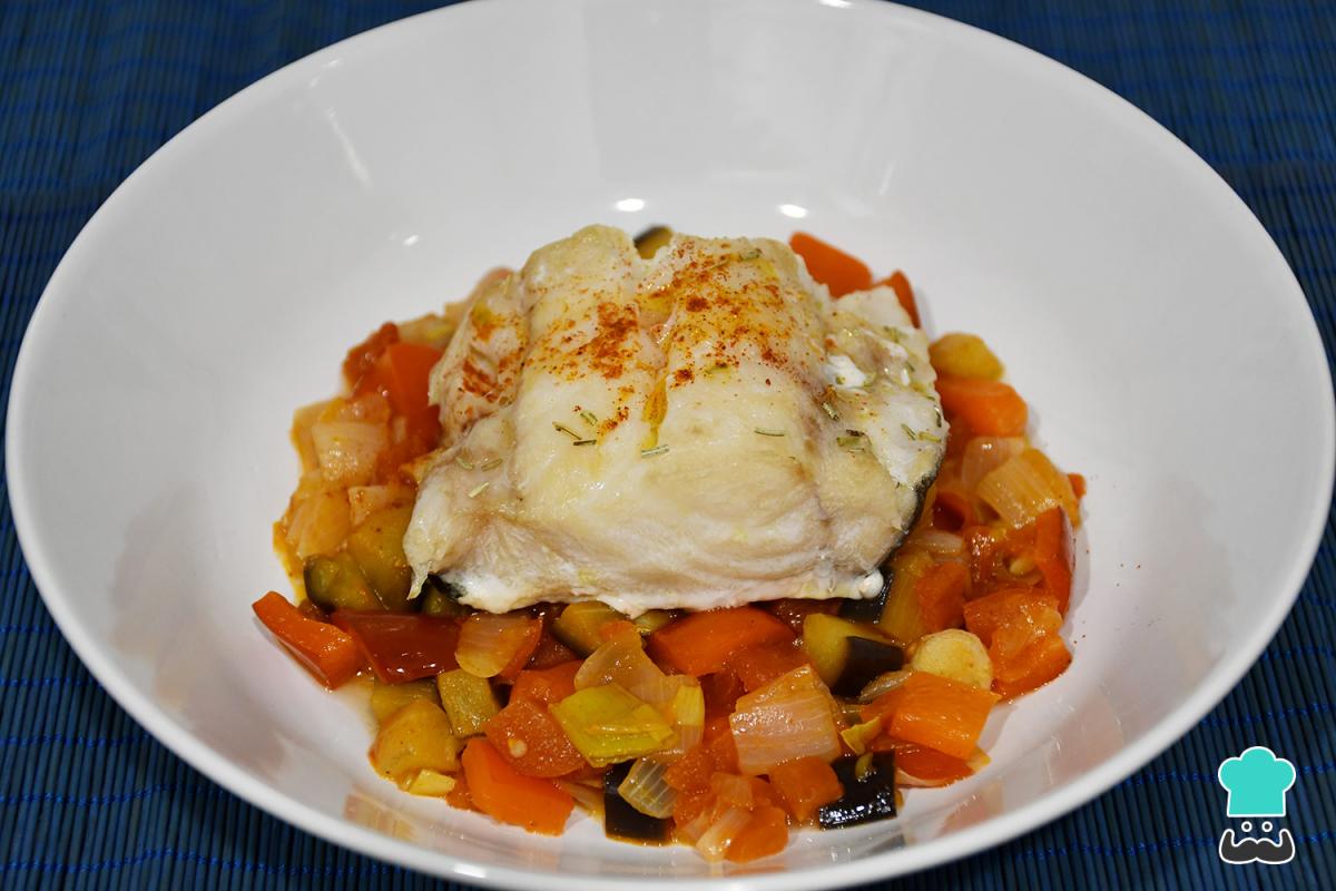 Receta de Bacalao con pisto