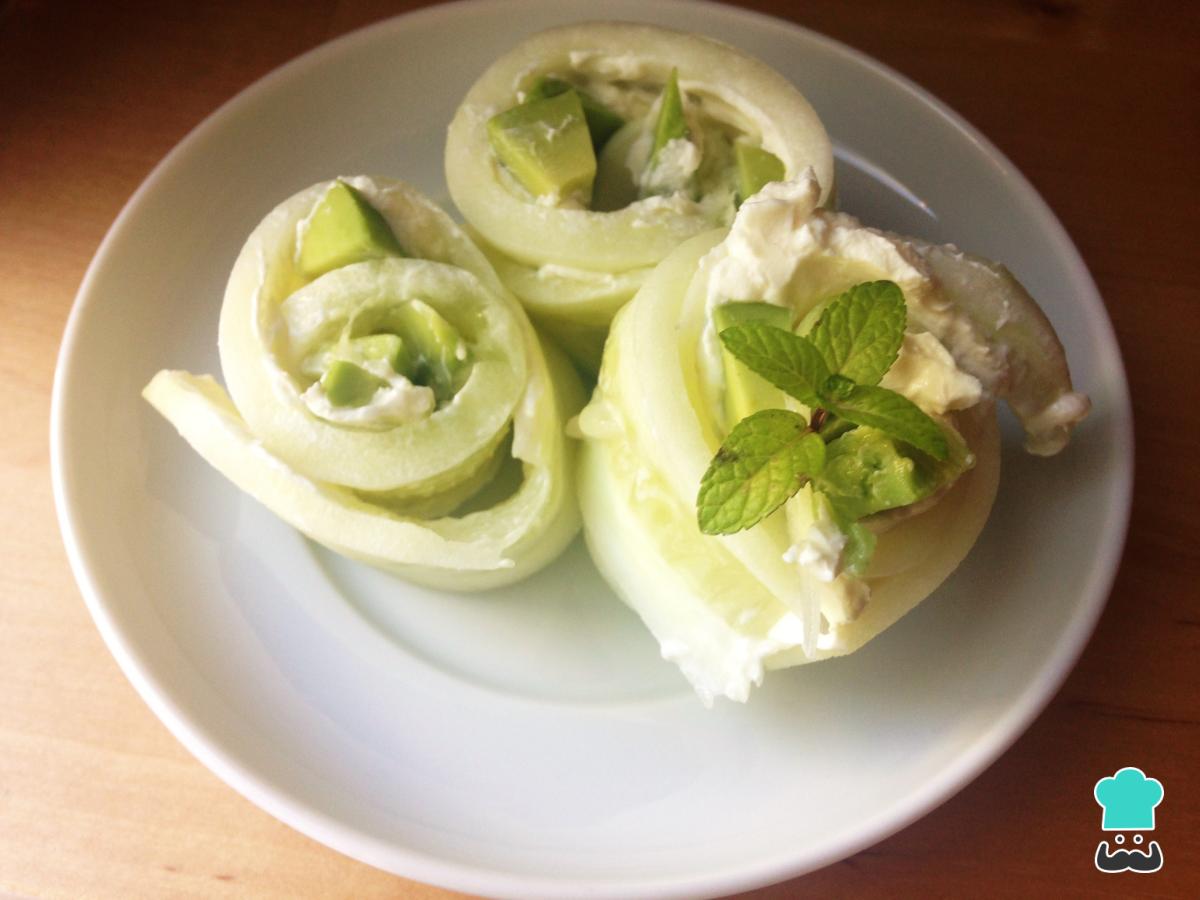 Receta de Rollitos de pepino rellenos