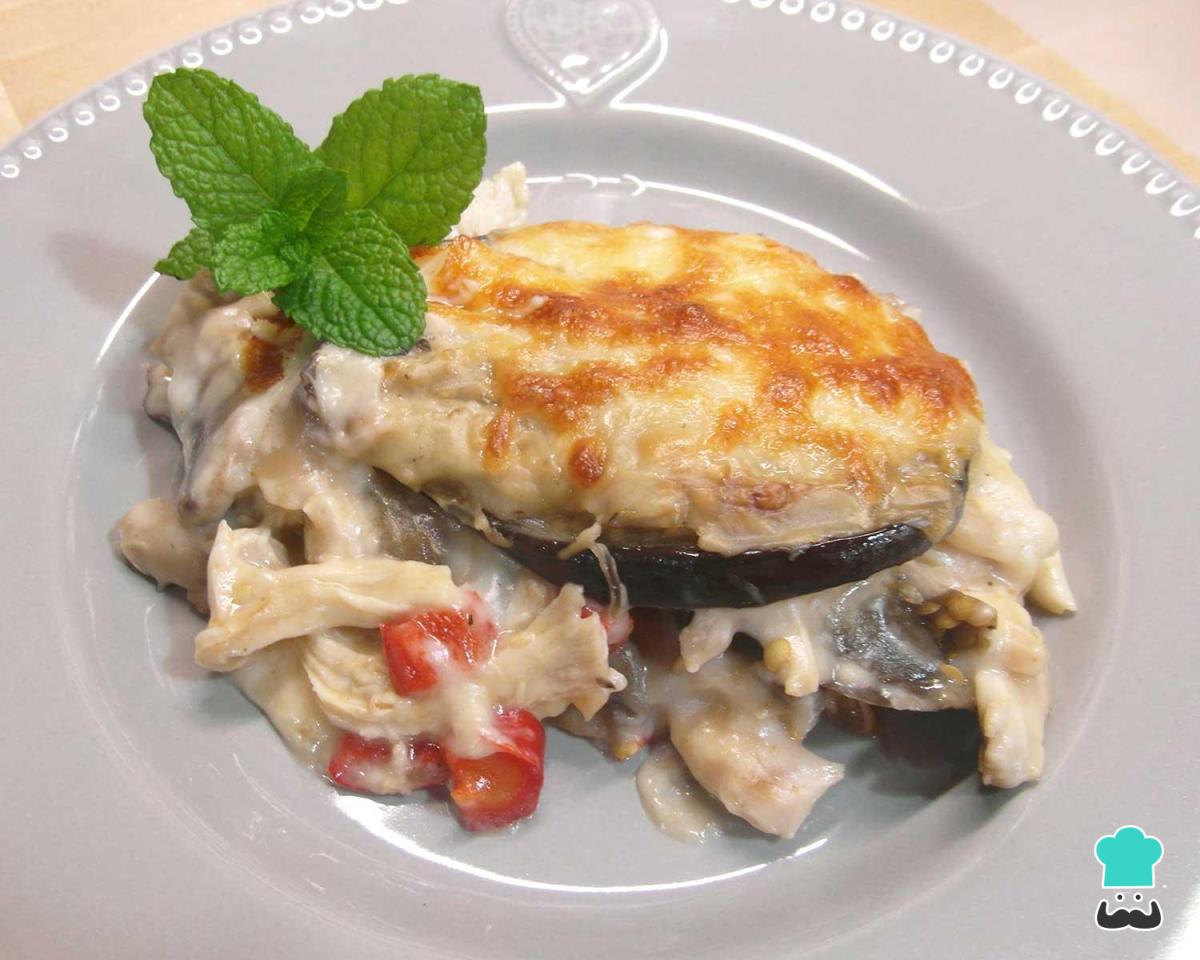 Receta de Lasaña de berenjena y pollo light