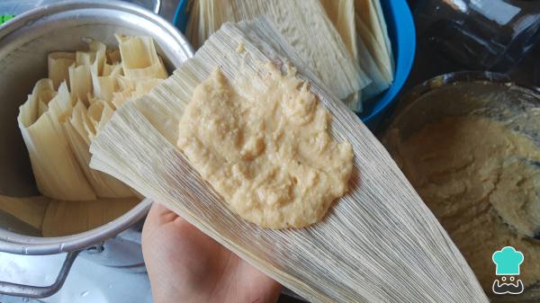 Receta de Tamales de piña con coco - Paso 6