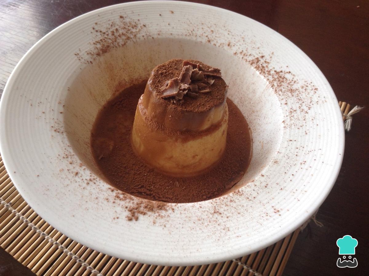 Receta de Flan de queso y chocolate