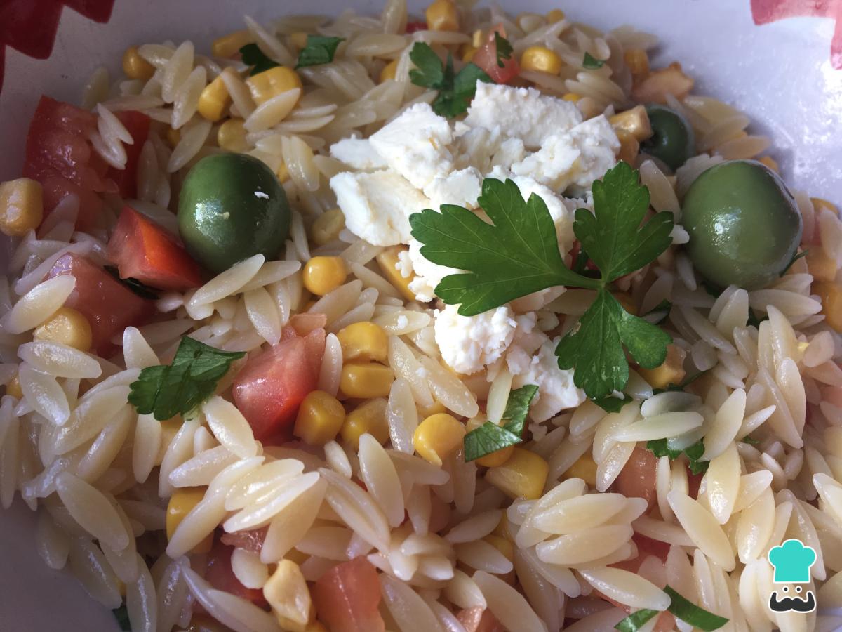Receta de Ensalada de pasta orzo