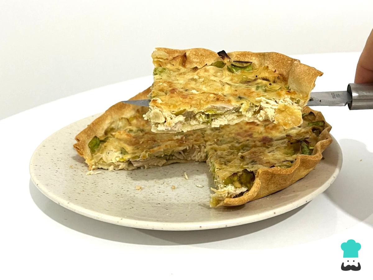 Receta de Tarta de pollo y puerro