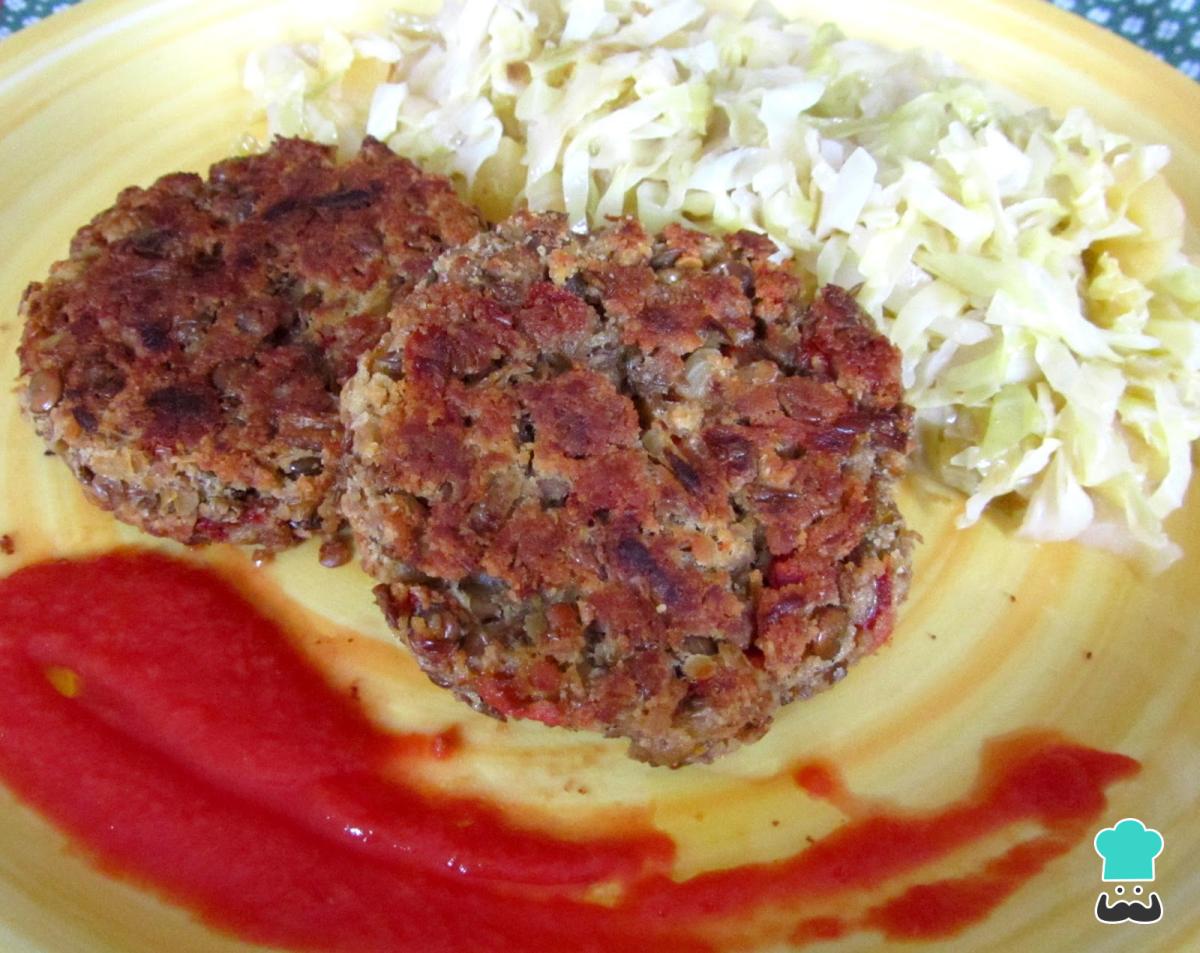 Receta de Hamburguesas de lentejas y tofu