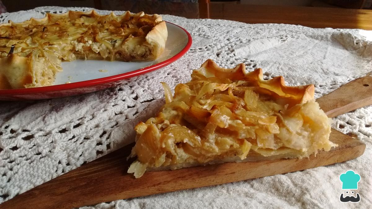 Receta de Tarta de queso y cebolla