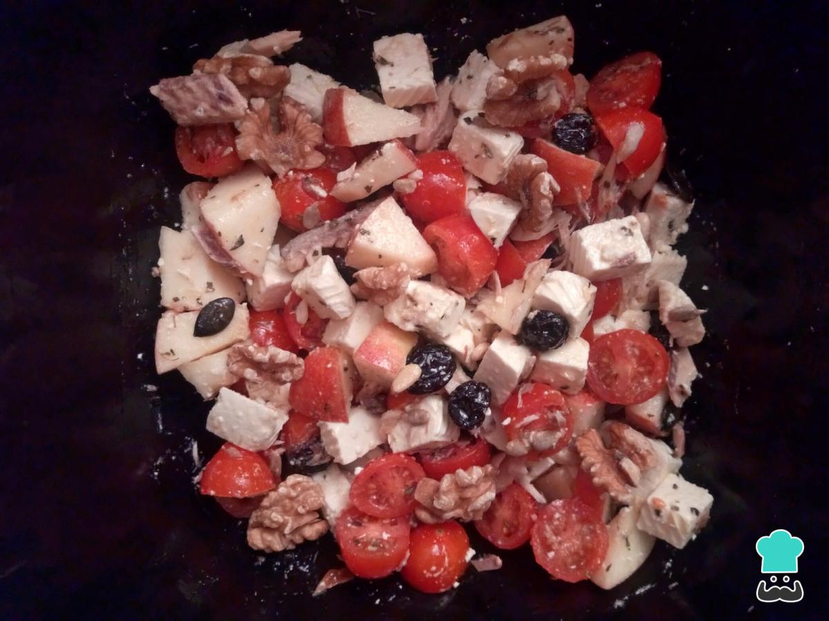 Receta de Ensalada de manzana, queso y nueces