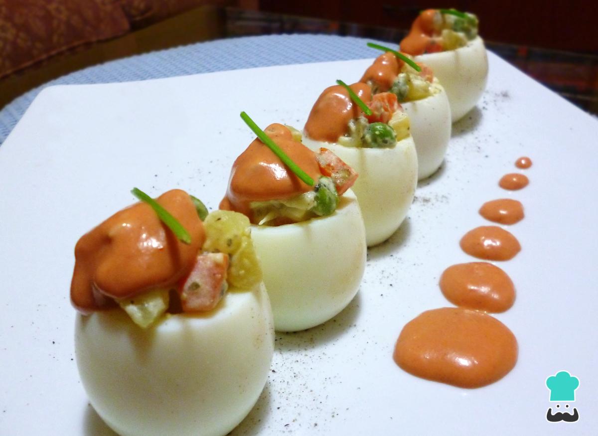 Receta de Huevos a la rusa