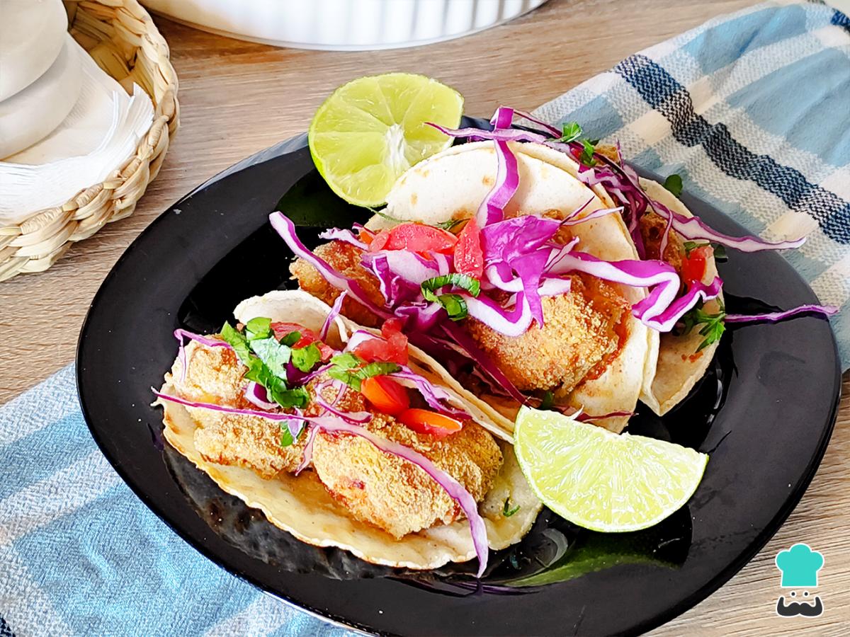 Receta de Tacos de camarones empanizados