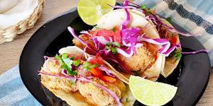 Receta de Tacos de camarones empanizados