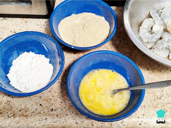 Receta de Tacos de camarones empanizados - Paso 3