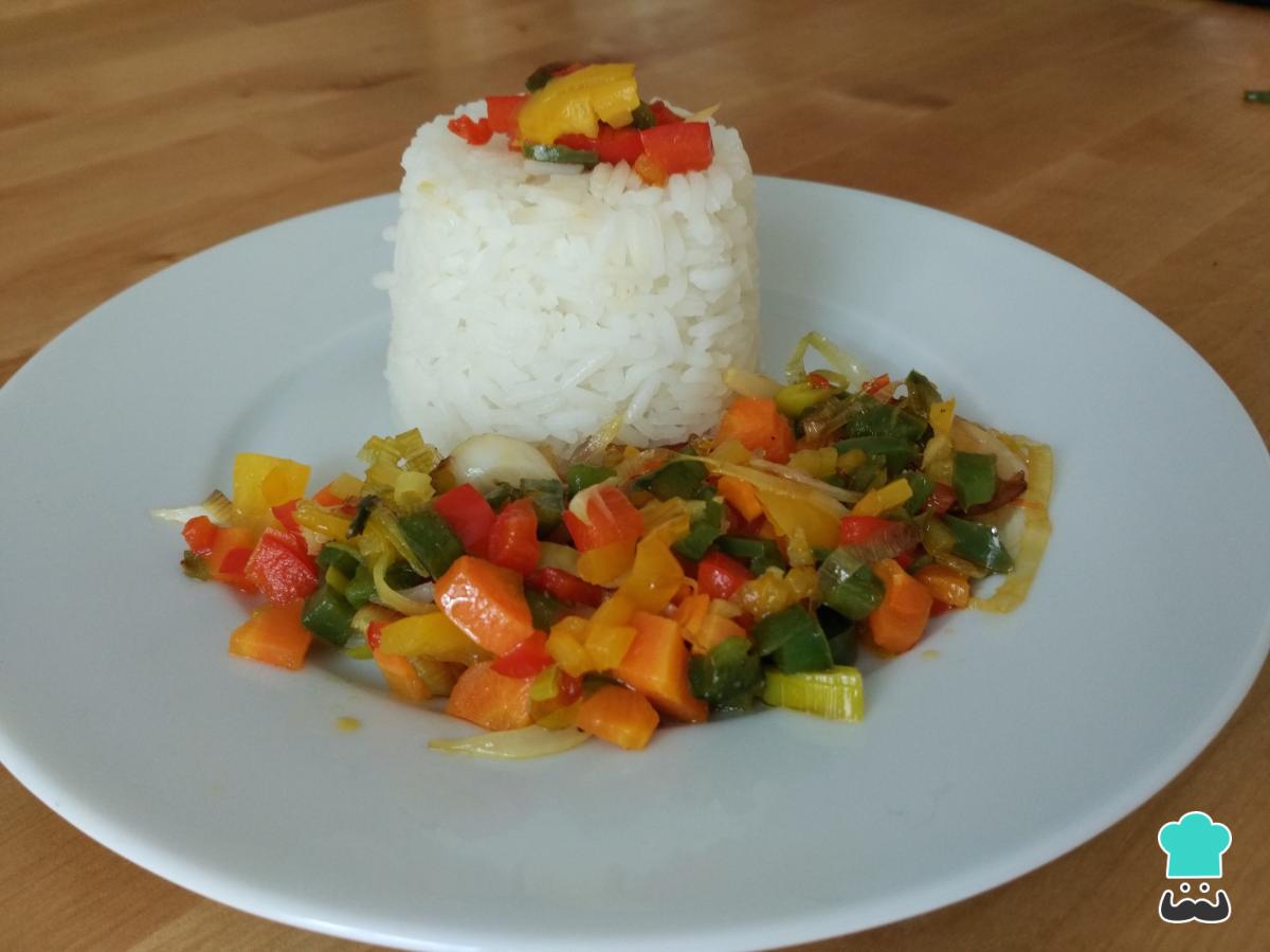 Receta de Arroz basmati con verduras