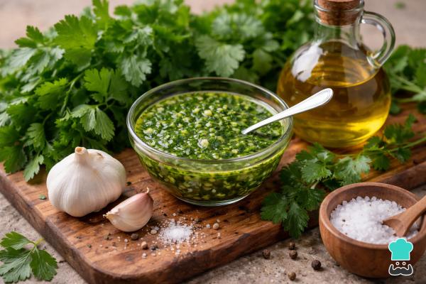 Salsas para pollo relleno - Salsa de hierbas frescas