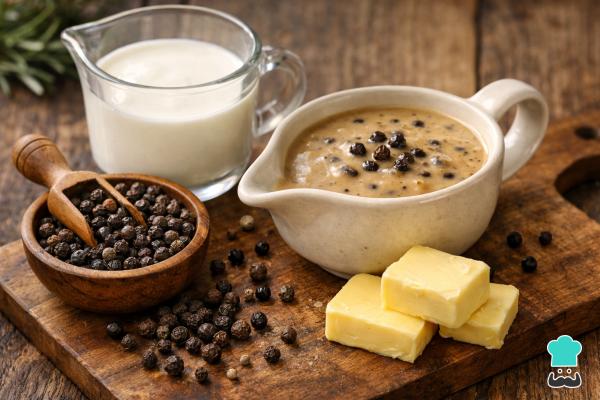 Salsas para pollo relleno - Salsa de pimienta