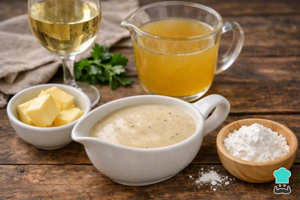 Salsas para pollo relleno - Salsa de vino blanco