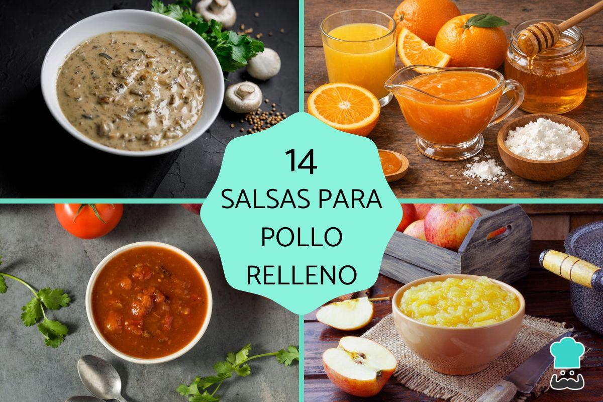 Salsas para pollo relleno