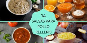 Salsas para pollo relleno