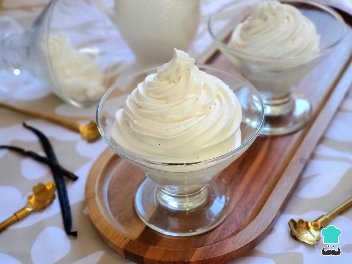 Receta de Crema chantilly casera