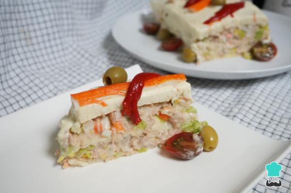 Receta de Pastel de atún frío