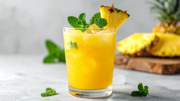 Ni café ni energéticas: las 5 bebidas naturales para rendir al máximo todo el día (sin bajones de energía) - Zumo tropical de piña y coco, revitalizante y natural