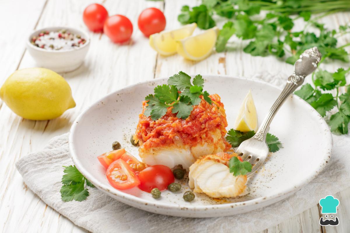Receta de Bacalao con tomate frito de bote