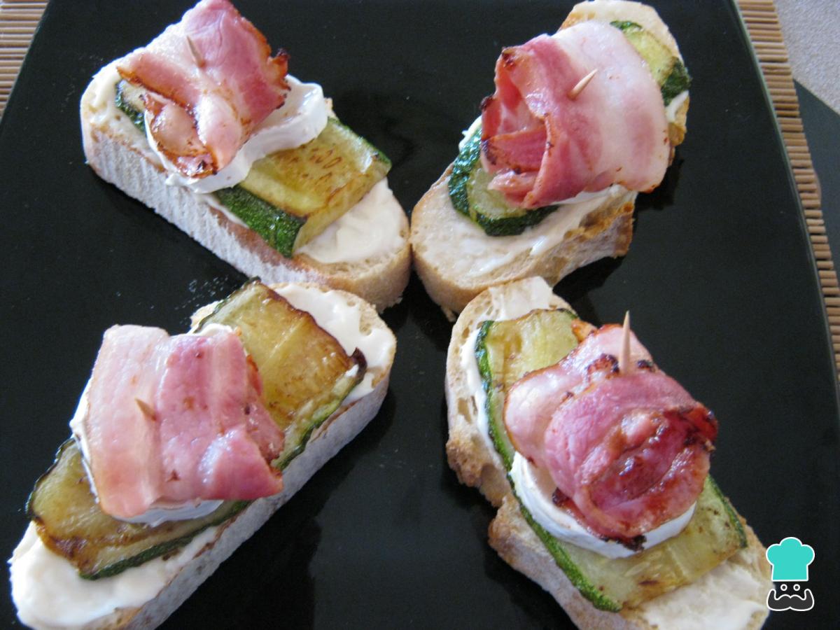 Receta de Montadito de Bacon ahumado