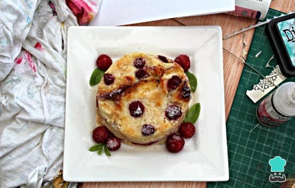 Receta de Pudin de chocolate blanco y frambuesas - Paso 9