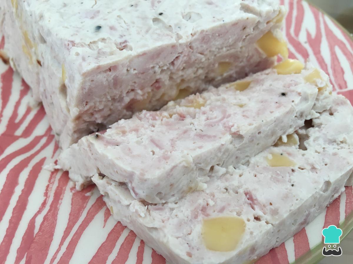 Receta de Pastel de carne con jamón y queso