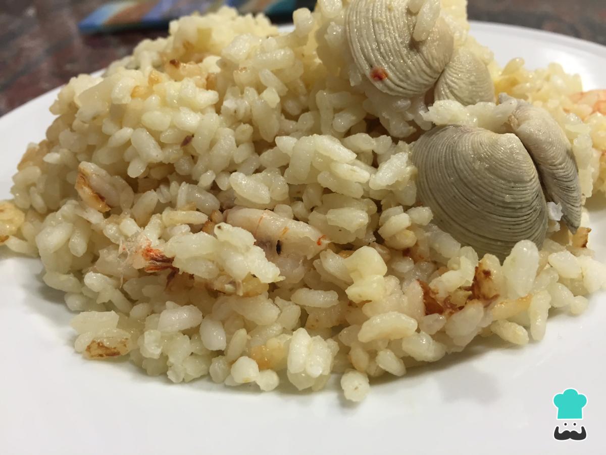 Receta de Risotto de gambas y almejas