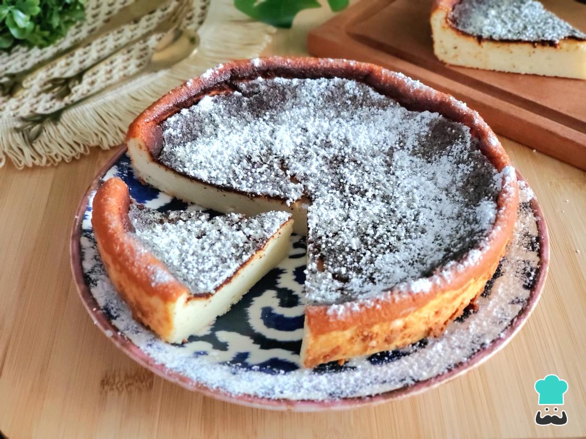 Receta de Tarta de yogur griego 4 ingredientes preparación 1 minuto