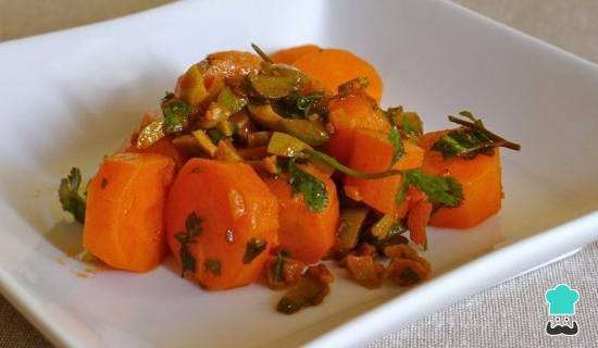 Receta de Zanahorias con panceta y man