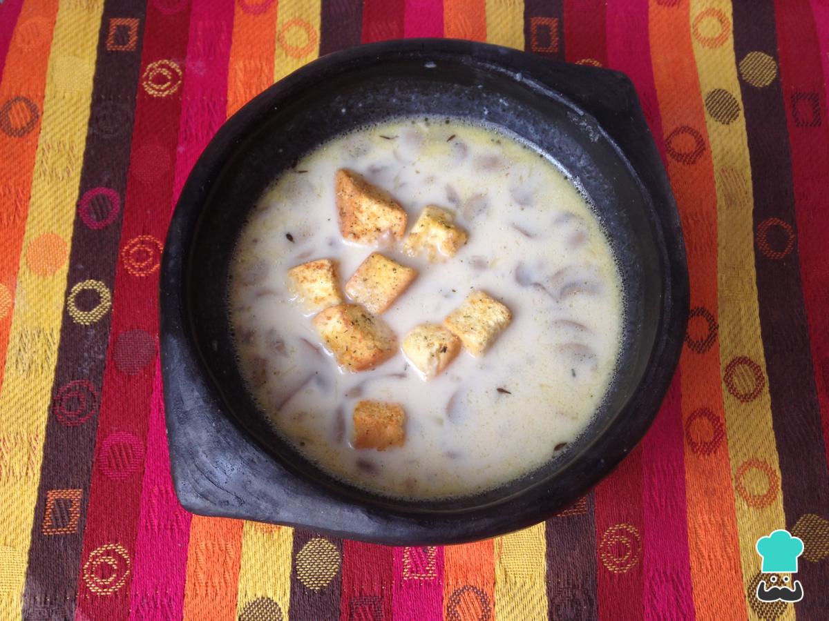 Receta de Crema de champiñones casera