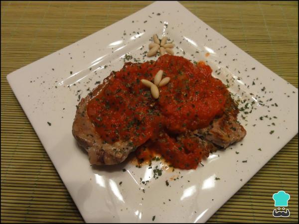 Receta de Solomillo con tomate