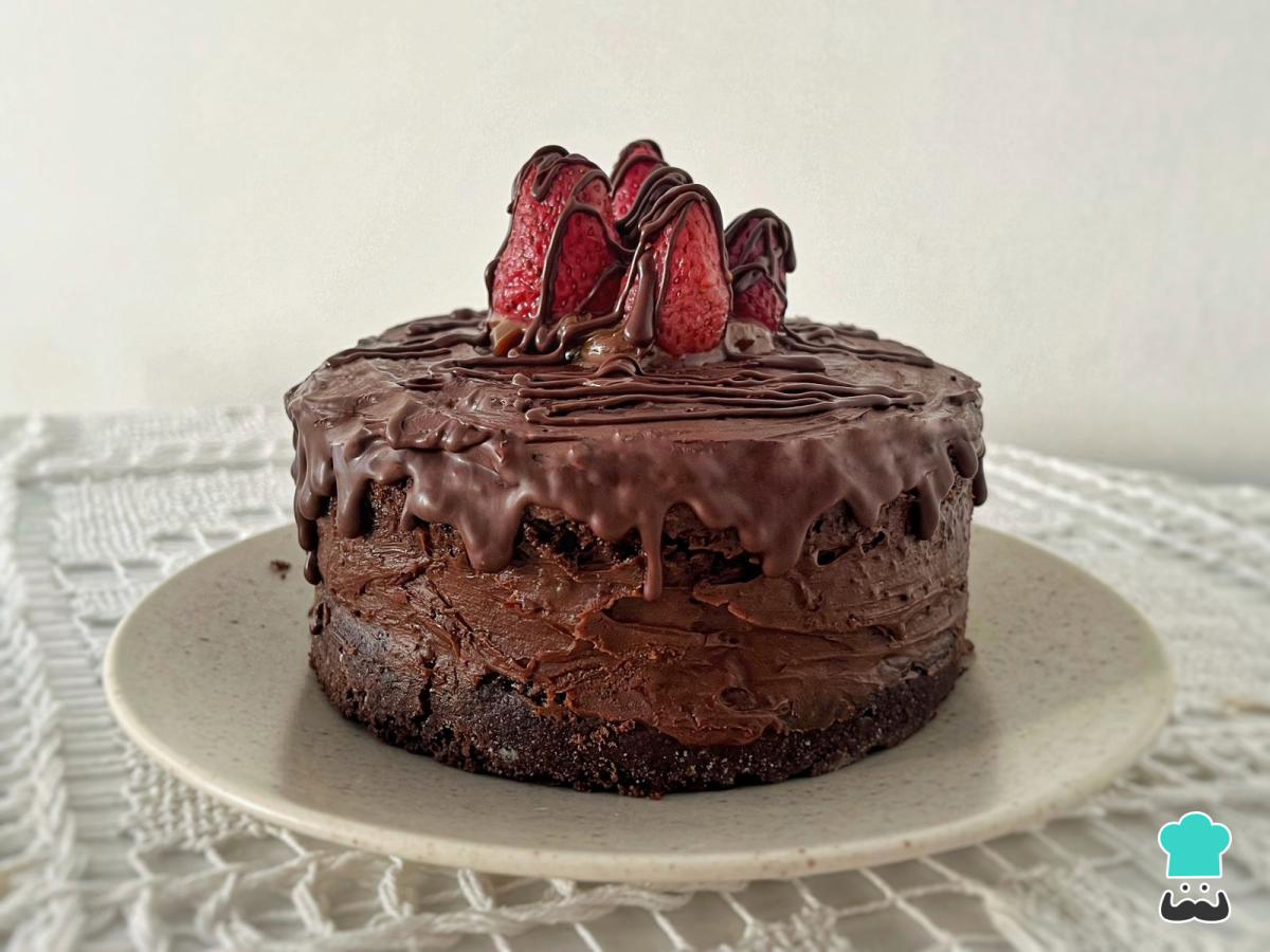 Receta de Tarta de bizcocho de chocolate