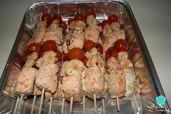 Receta de Brochetas de Salmón - Paso 8