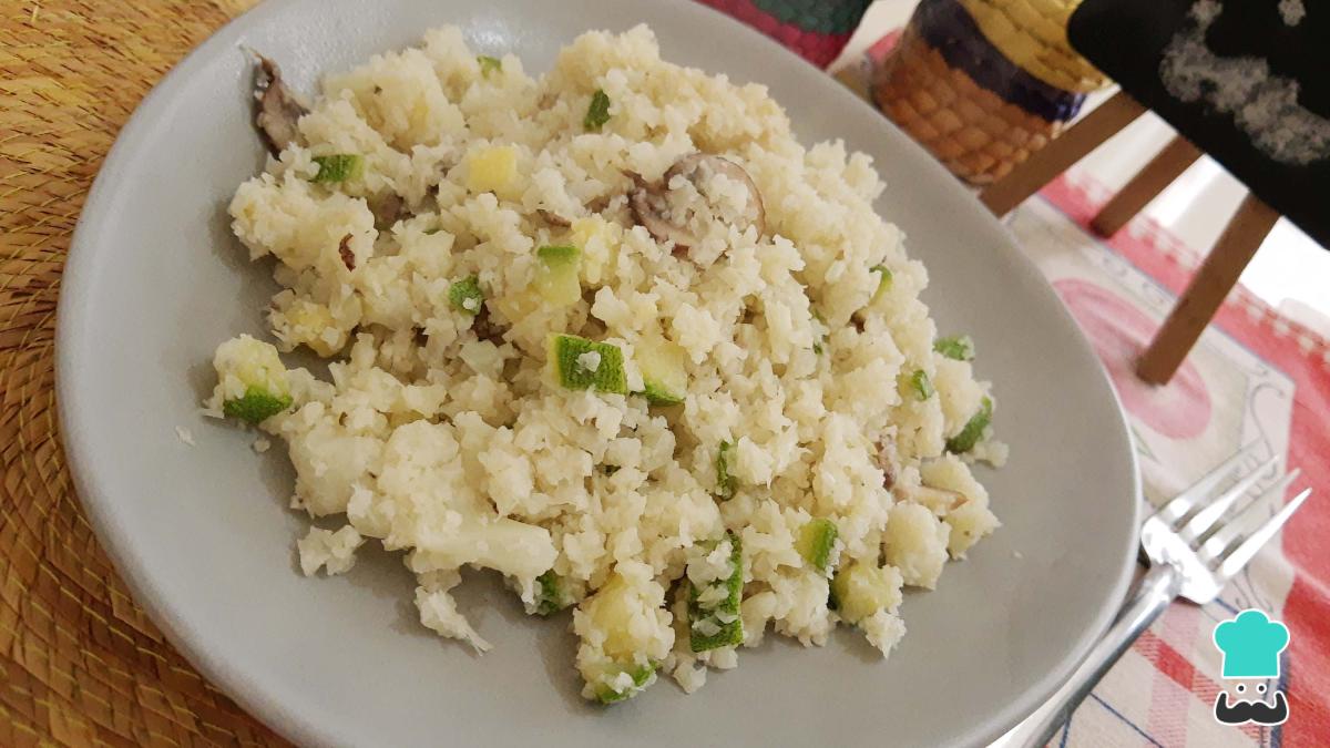 Receta de Arroz de coliflor keto