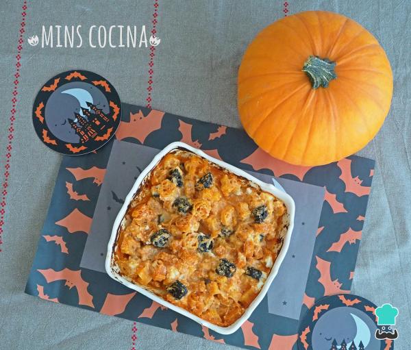 Receta de Pasta al horno con tomate y queso - Especial Halloween