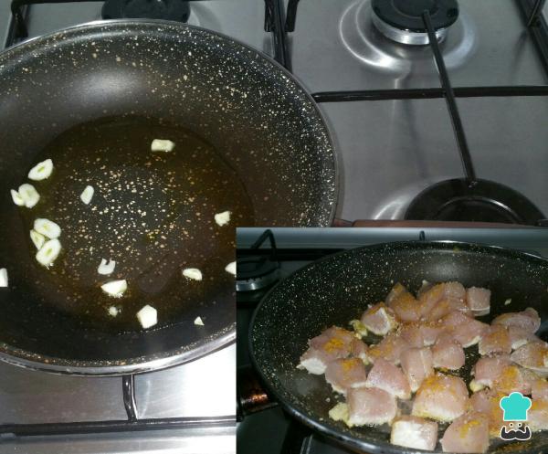 Receta de Pollo con nata y curry - Paso 2