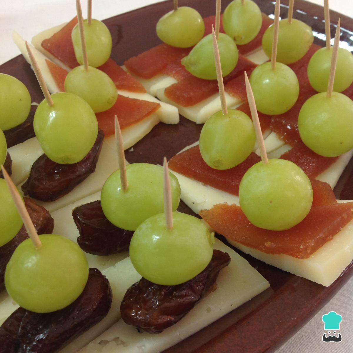 Receta de Uvas con queso