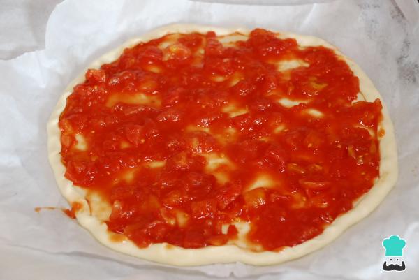 Receta de Pizza vegetal con queso azul - Paso 1