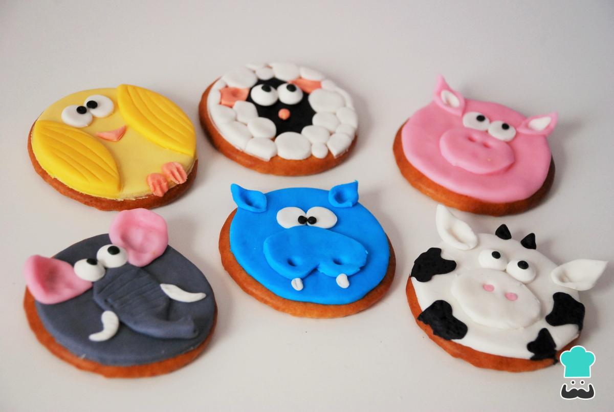 Receta de Galletas de animalitos con fondant