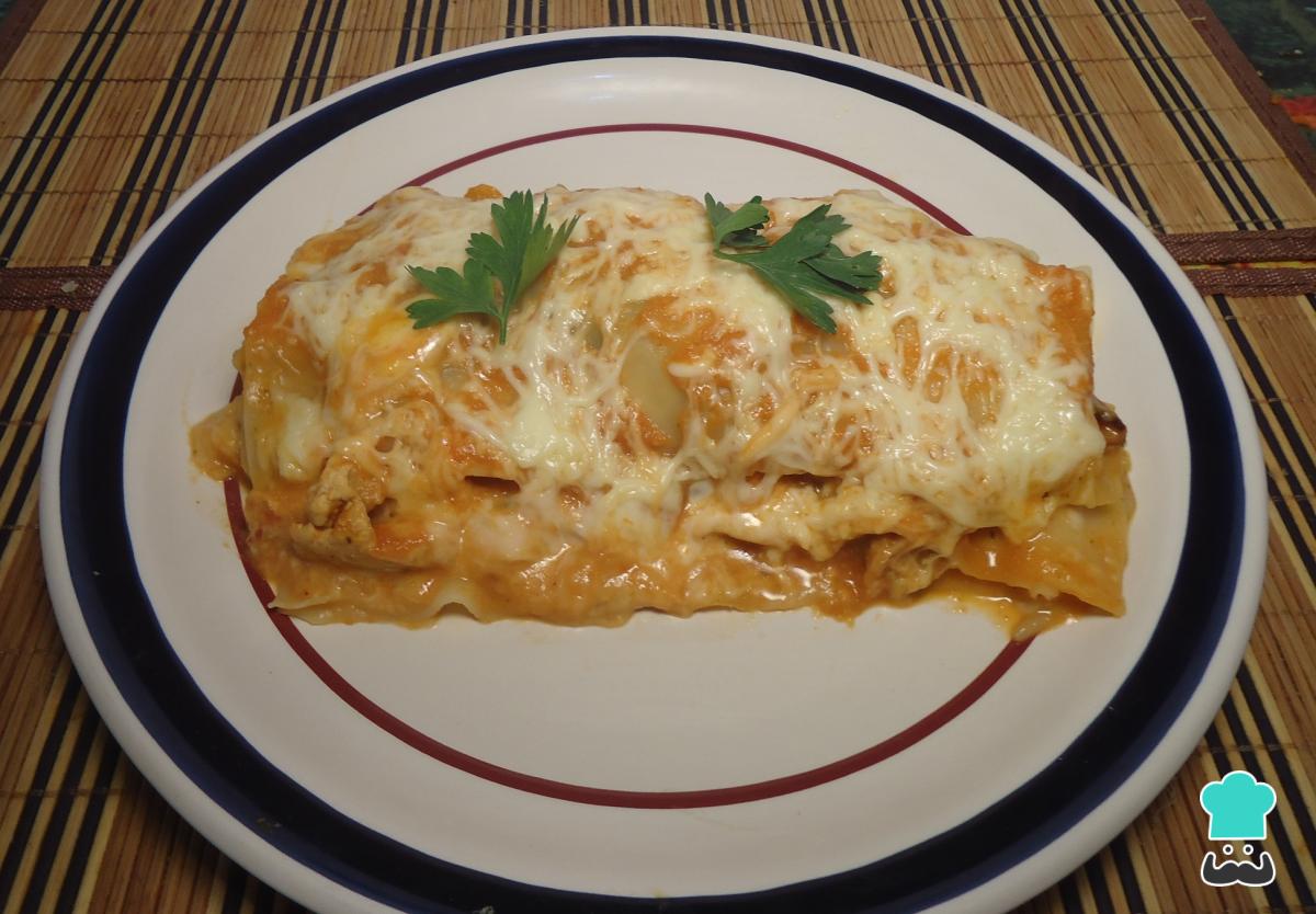 Receta de Lasaña mexicana vegetariana