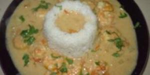 Gambas en leche de coco