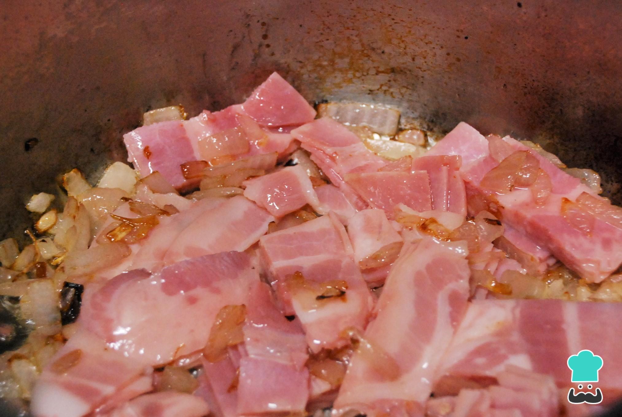 Espagueti carbonara con queso Philadelphia Fácil