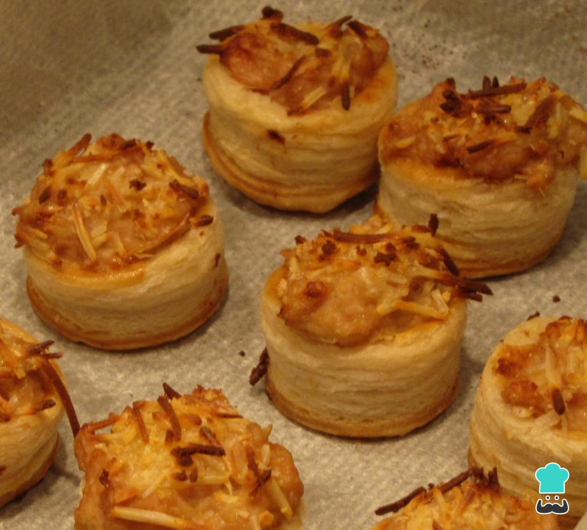 Receta de canape de salsa de pollo