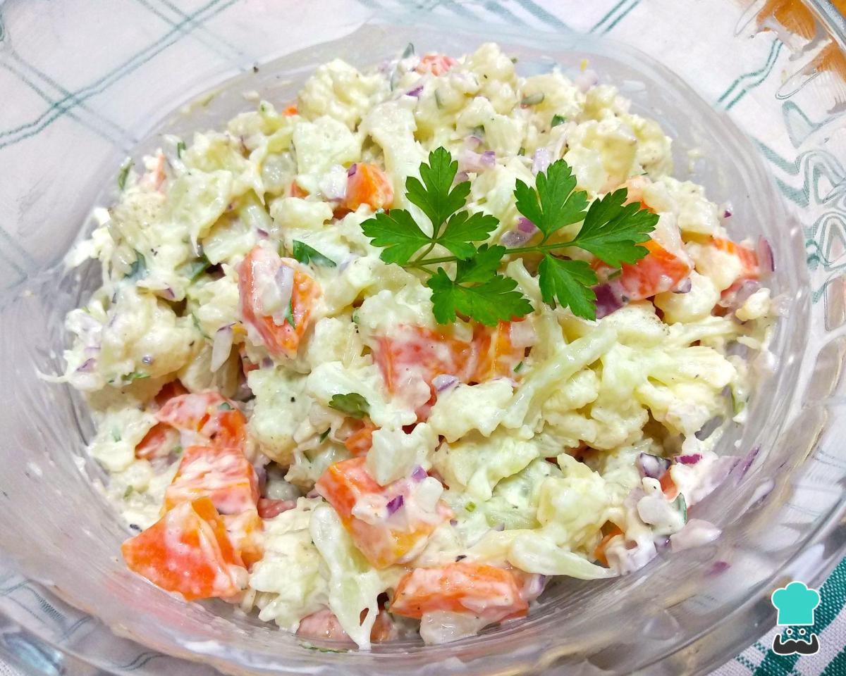 Receta de Ensalada de coliflor fría