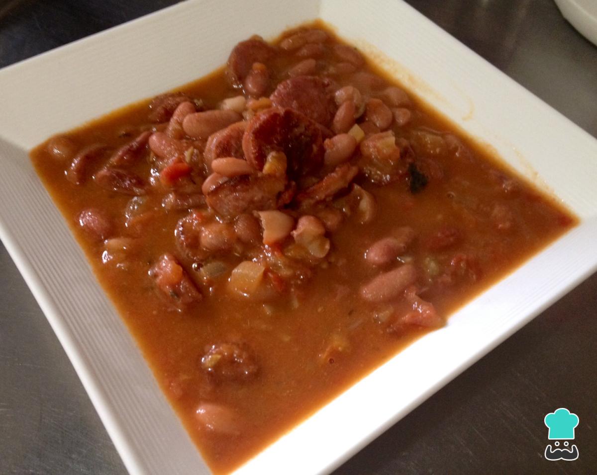 Receta de Judias pintas con chorizo