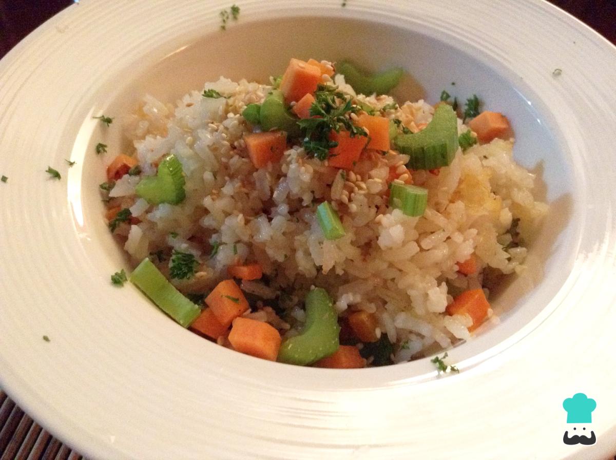 Receta de Arroz con apio y zanahoria